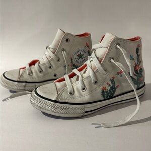 Converse Kids High-Top Sneakers - Stitches Succulent Design Size 1